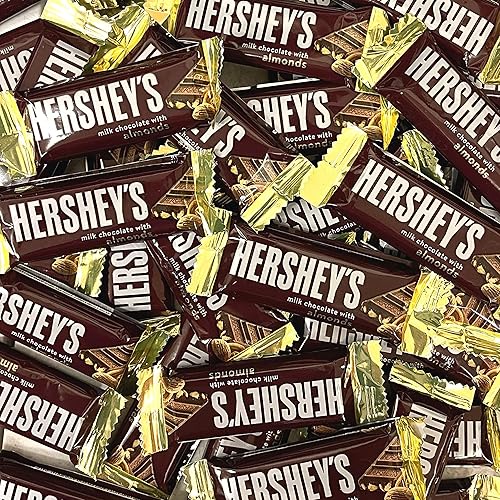 HERSHEY'S - Barras de caramelo tamaño bocadillo de chocolate con leche, bolsa a granel de 2 libras, perfectas para fiestas, regalos y golosinas, día