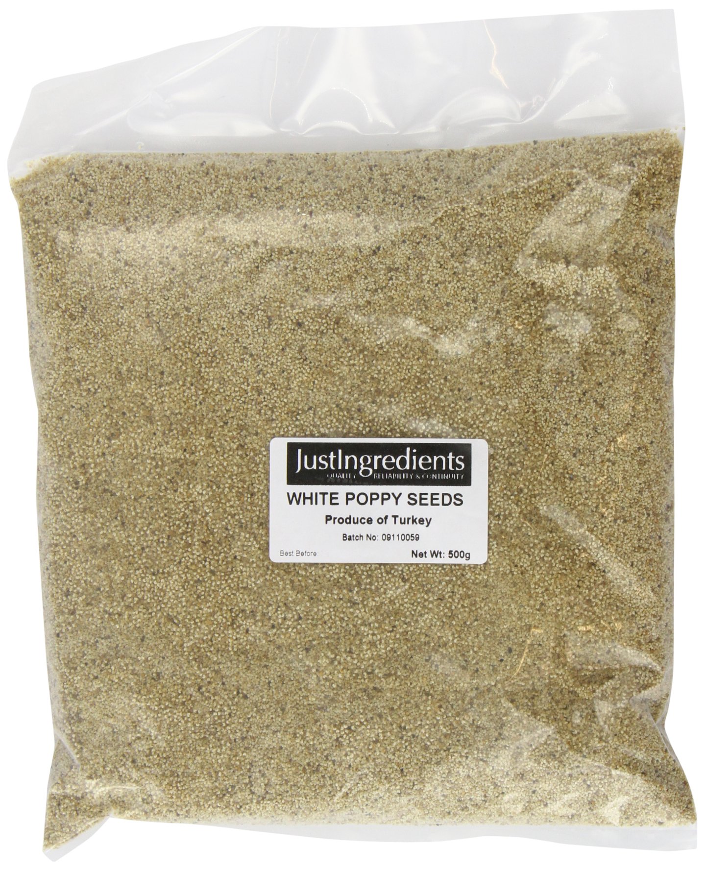 JustIngredients Essentials White Poppy Seeds, 500 g - Pack of 2