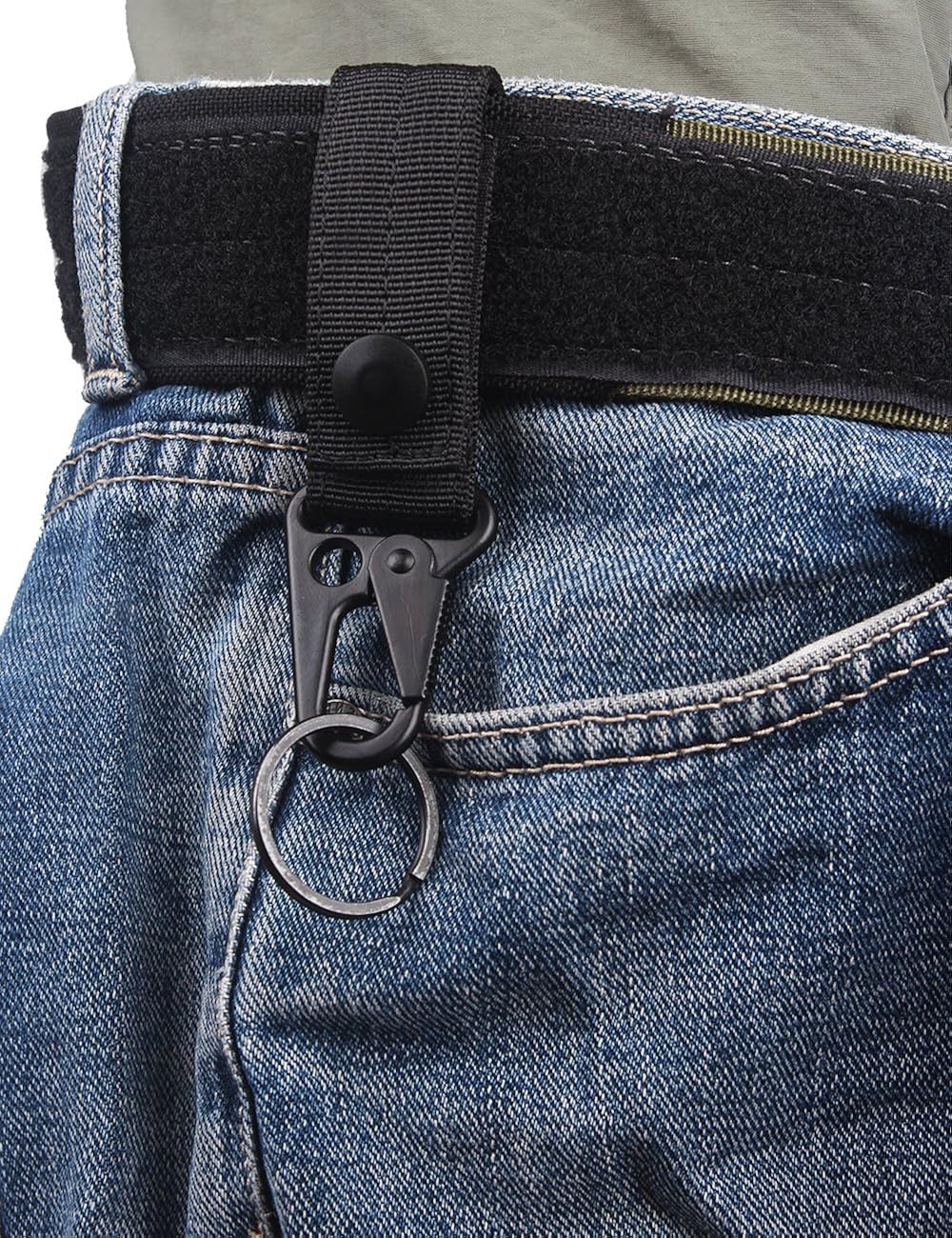 XTACER Tactical Molle Key Ring Gear Key Keeper Keychain Snap Secure Kit of Attachments