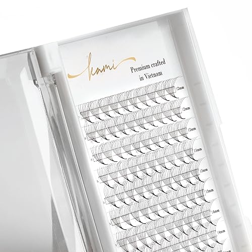 Miniatura 3 de Extensiones de pestañas prefabricadas con bandeja mixta, pestañas de volumen de 3D-10D, rizo CCCCD, grosor de 0.003 in, bandejas de pestañas de