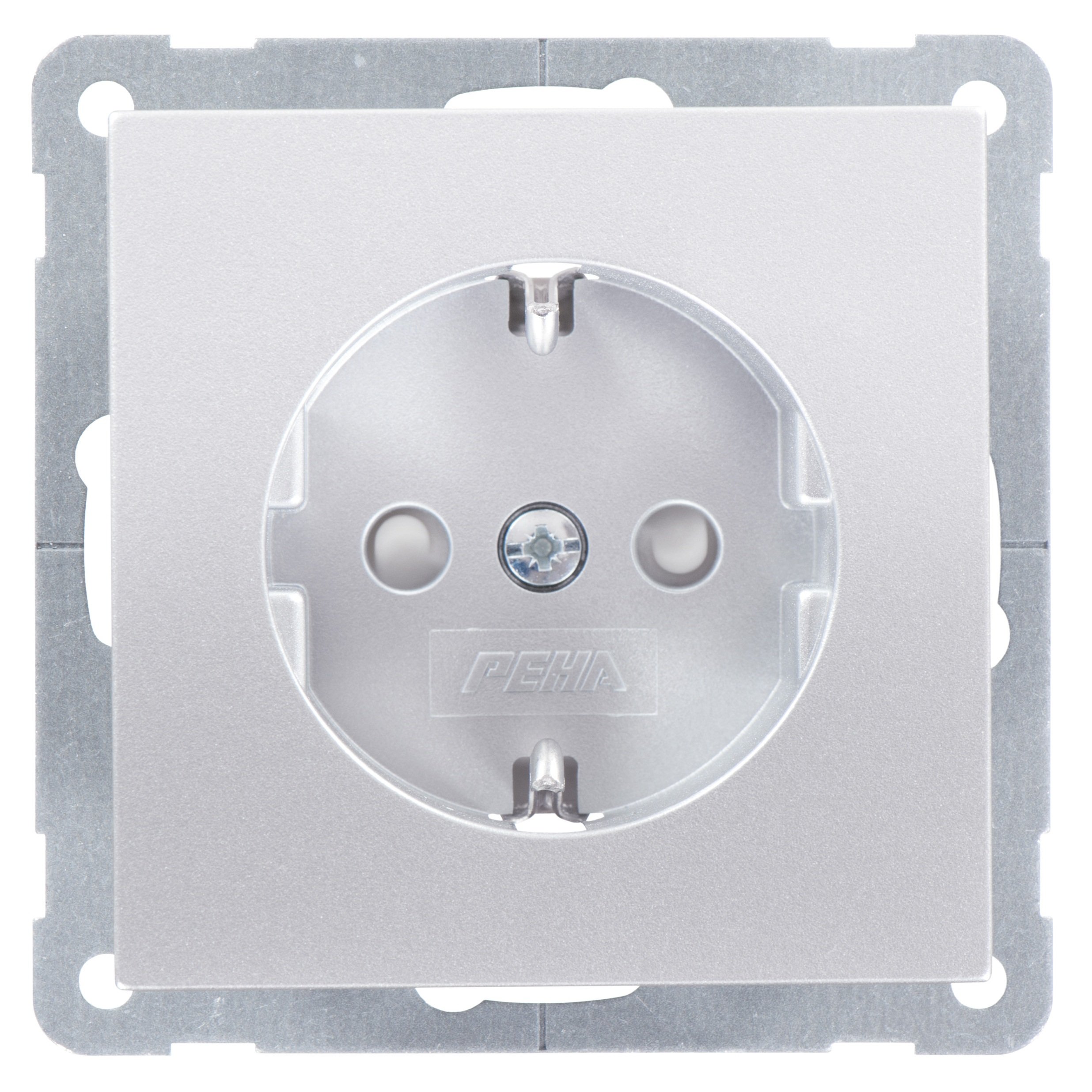 Prise Schuko Peha Aura protection accrue alu pour salon et cuisine