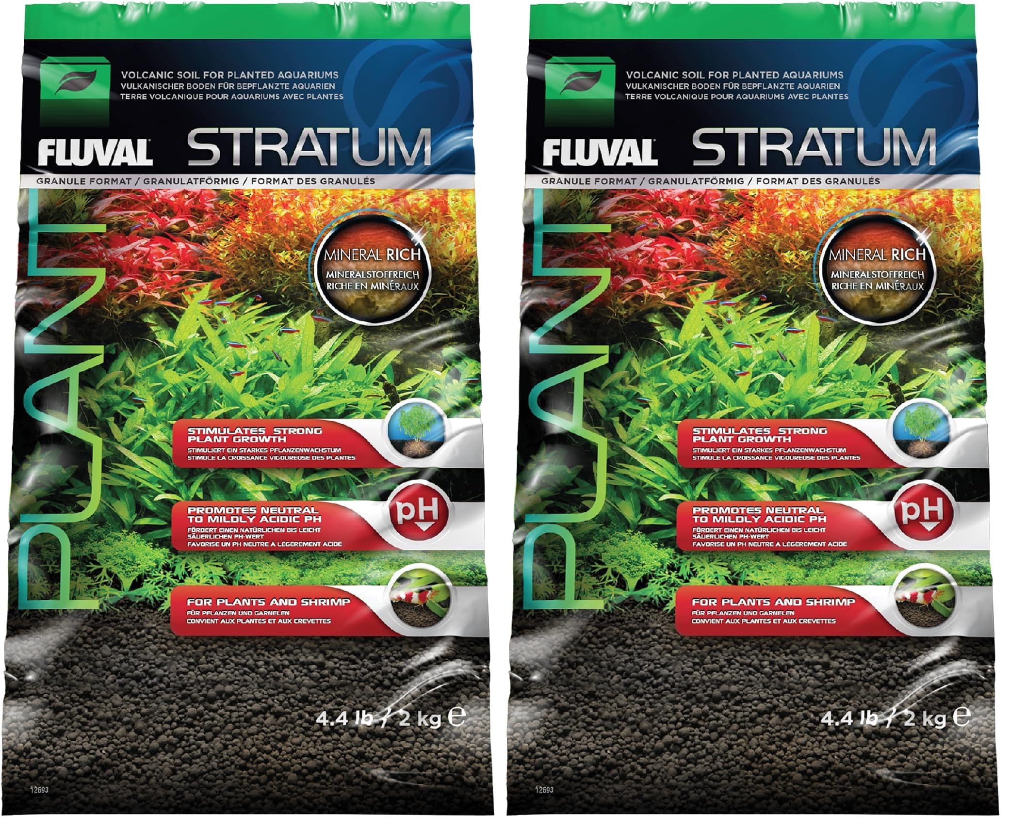 FLUVAL Substrat Stratum pour Plantes/Crevettes pour Aquariophilie (Lot de 2)