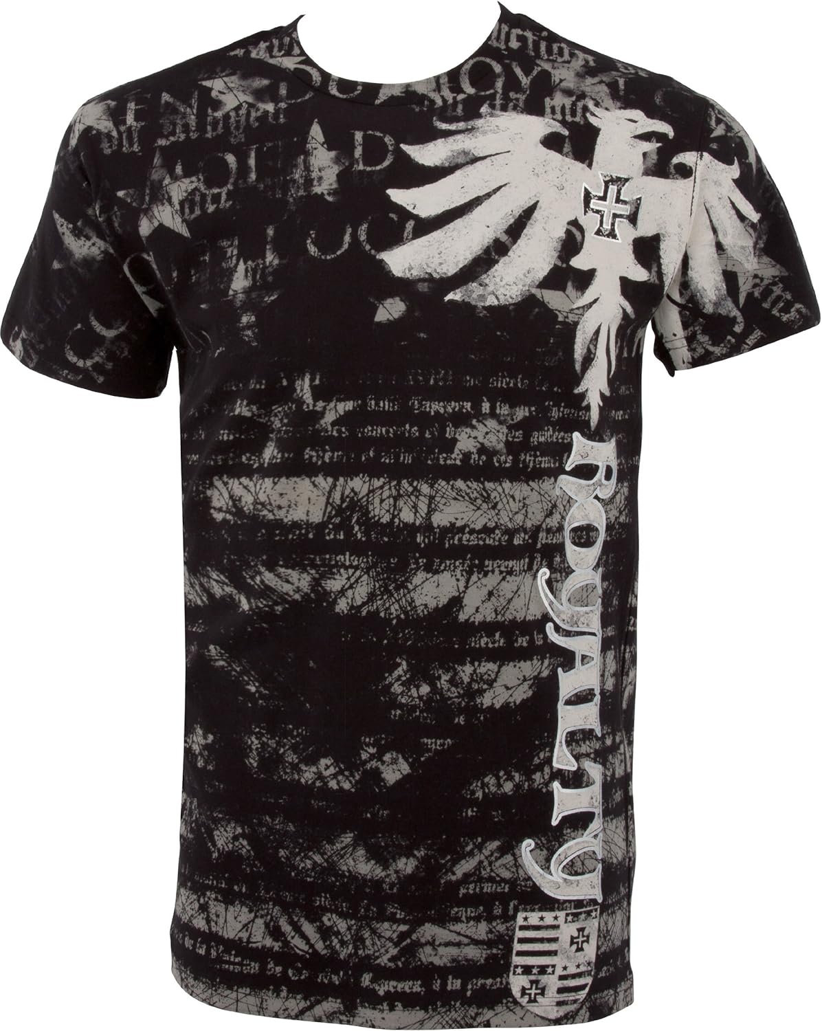 Royalty Dragon Short Sleeve Crew Neck Cotton Mens Fashion T-Shirt (2 Colors)