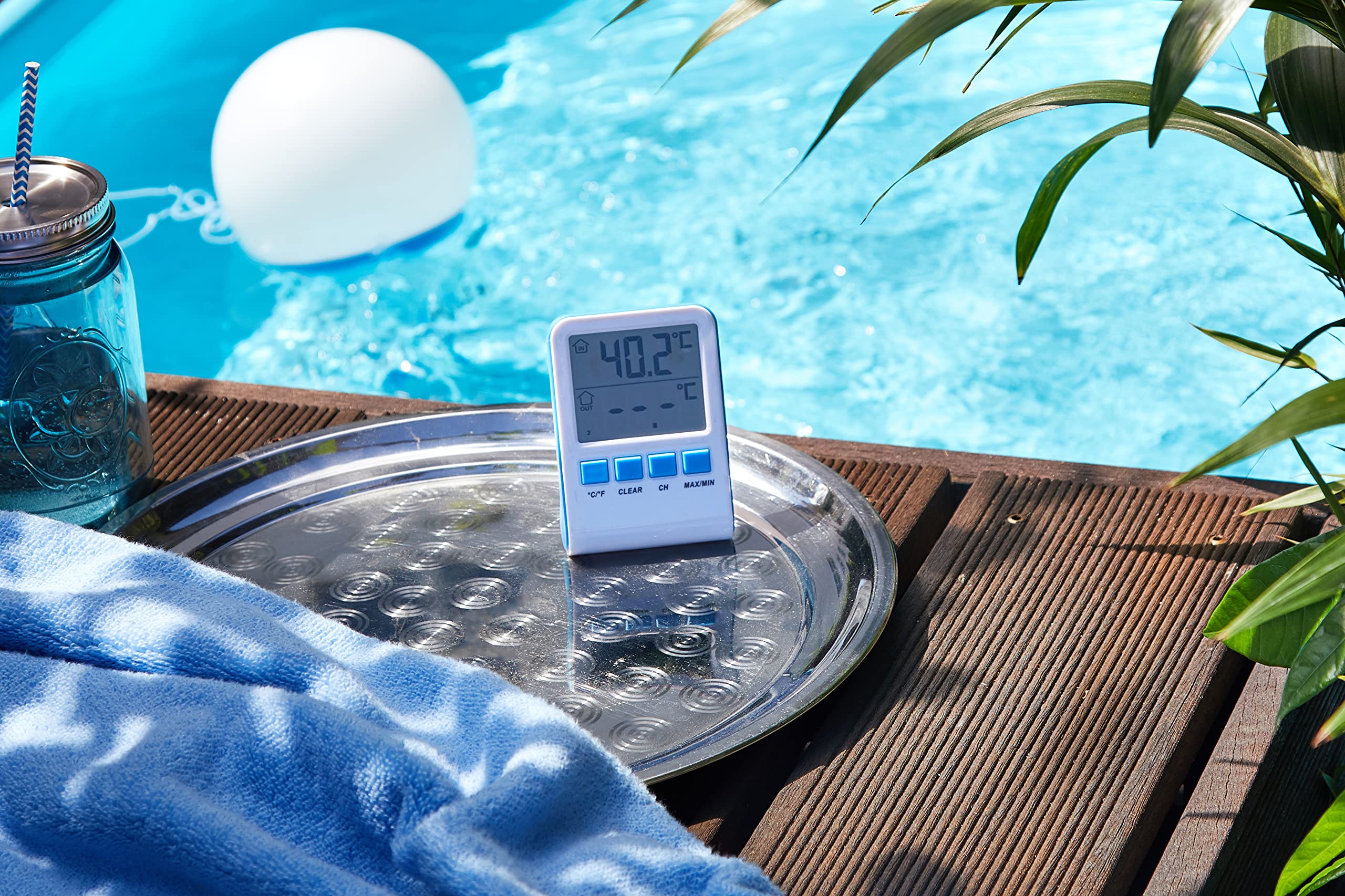 STEINBACH Solarleuchte mit Funkthermometer, 061340