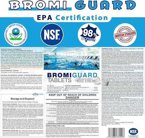 Miniatura 2 de Tabletas de Bromo para SPA Bañera de Hidromasaje 1lb 50LB Tabletas Bromantes Refuerzo Elimina Bacterias Algas Sensación de Agua Suave Sin Olor a