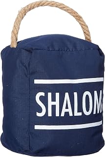 Pavilion Gift Company Navy Blue Decorative Door Stopper 6 Inch Tall-2 Pounds Shalom