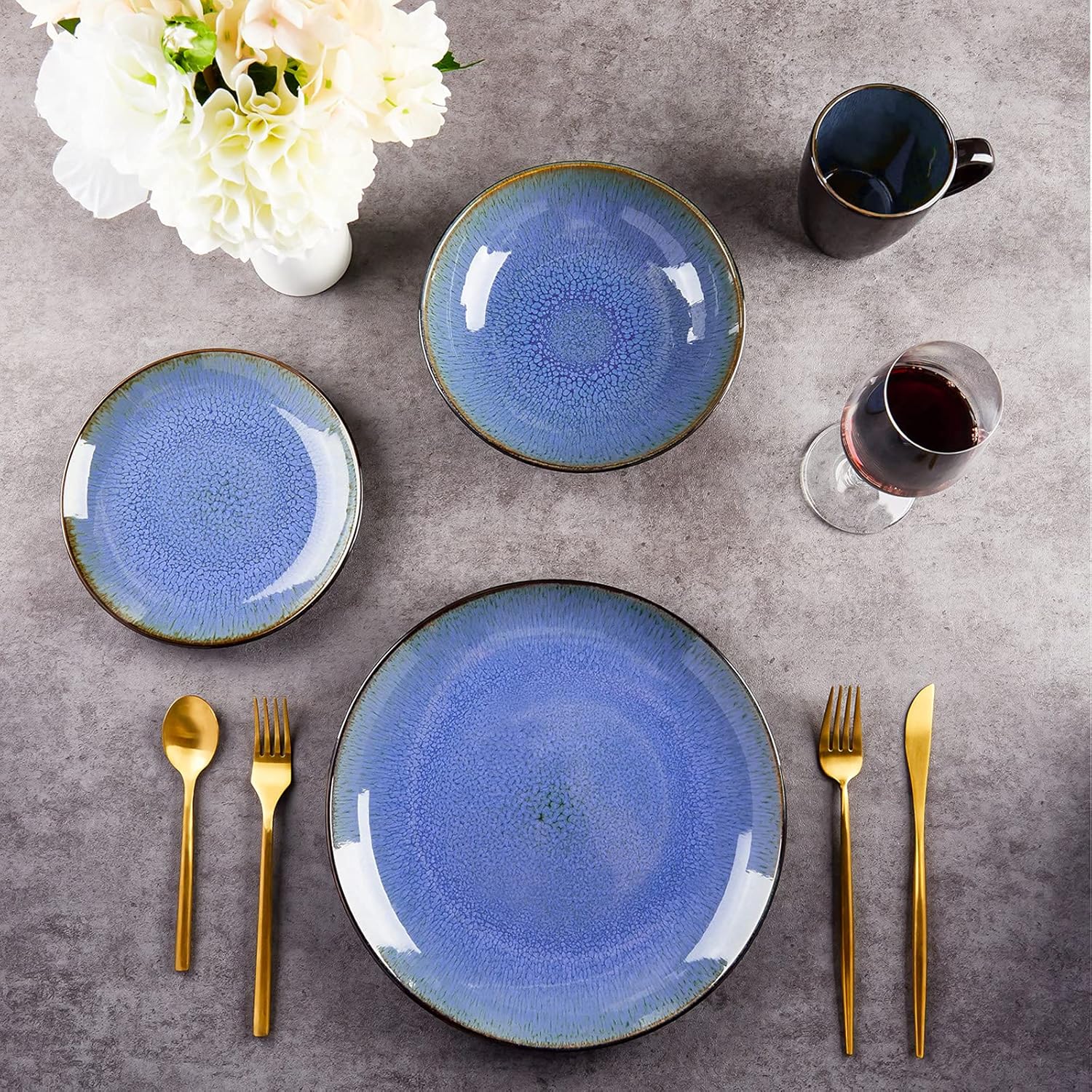 royal blue dishes