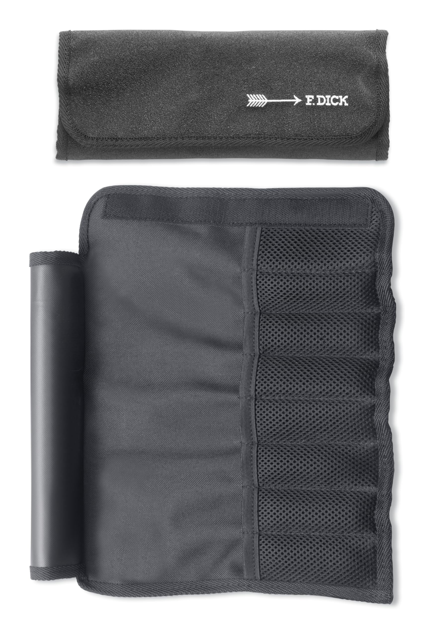 F. Dick Garnierset in Rolltasche 7-teilig (komplettes Set, Sparschäler, Winkelpalette, 2 Fruchtausstecher, Entkerner, Schaber, Schälmesser), Edelstahl, 34 cm