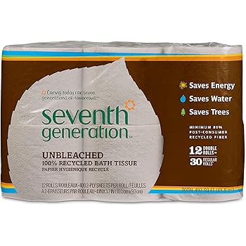 Amazon Com Green Forest Premium 100 Recycled Bathroom Tissue 352 Sheets Each Roll 12 Count Pack Of 4 Health Personal Care