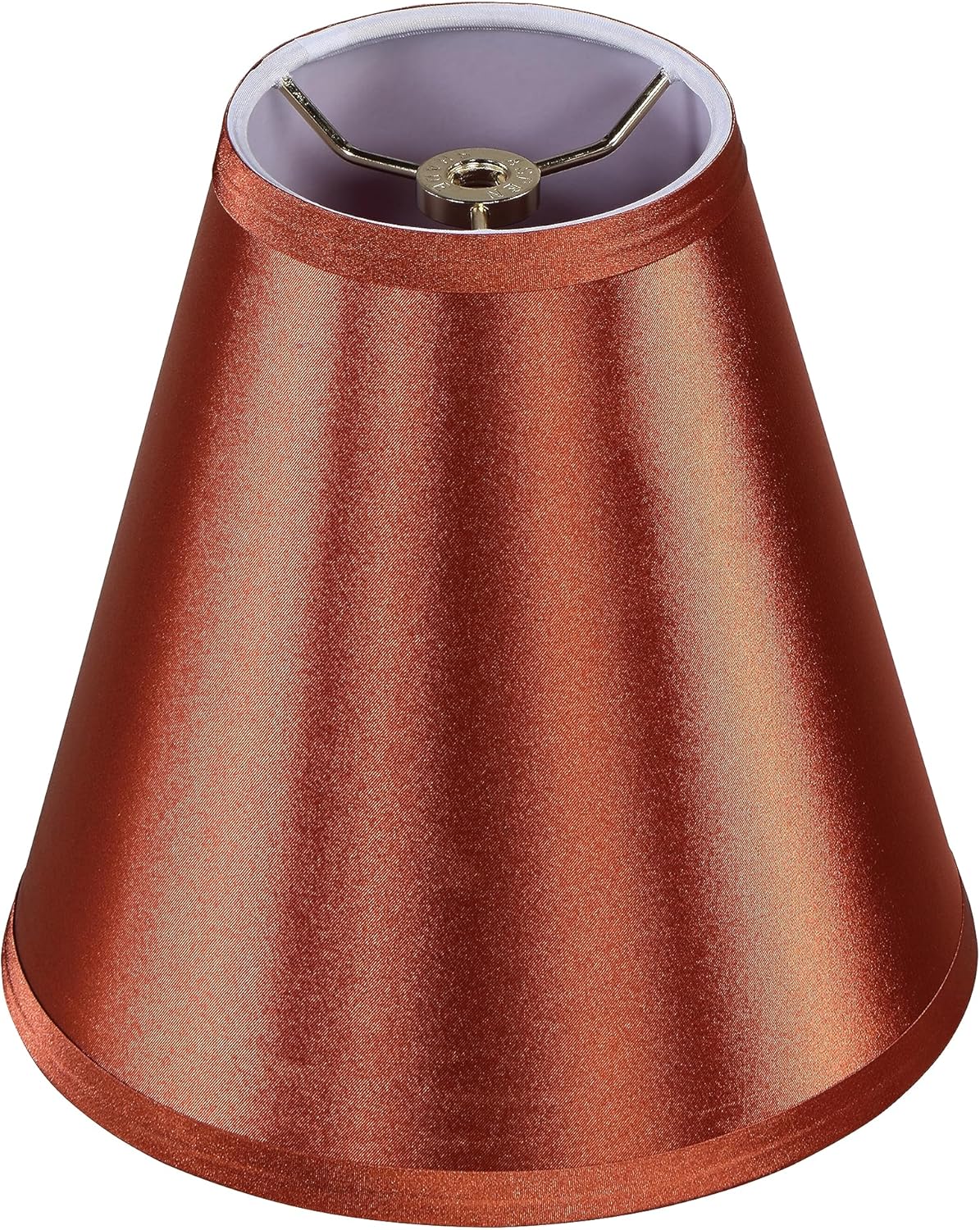 Aspen Creative 32168 Transitional Empire Shape Spider Construction Lamp Shade in Brick Red, (4" x 8" x 8")