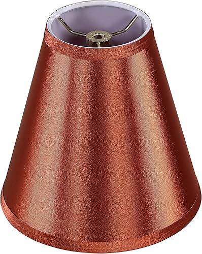 Aspen Creative 32168 Pantalla de lámpara de construcción de araña con forma de imperio de transición en rojo ladrillo, (4 x 8 x 8 pulgadas)