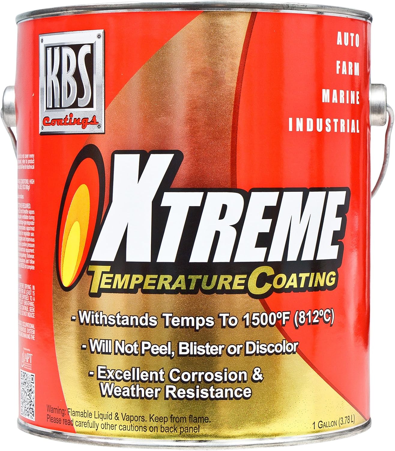 KBS Coatings 65502 Jet Black Xtreme Temperature Coating 1 Gallon Automotive