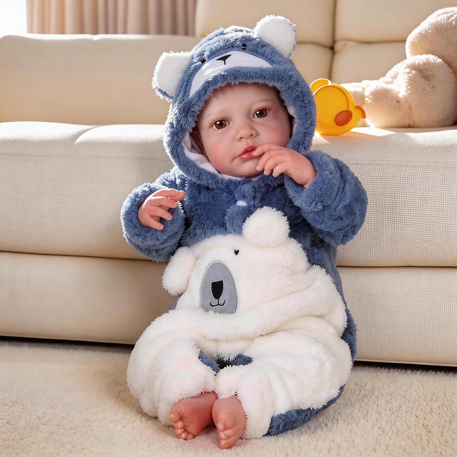 BABESIDE Lifelike Reborn Baby Dolls Boy- 20 Inch Cute Soft Vinyl Realistic Newborn Baby Doll with Poseable Body, Real Life Baby Dolls with Accessories Perfect for Cuddling, Playtime, and Gift Giving