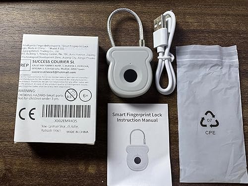 Miniatura 2 de Candado inteligente de huellas dactilares para equipaje, capacidad de 20 usuarios, llave USB y código de emergencia, cerradura biométrica sin llave