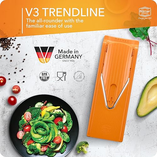 Miniatura 3 de Börner V3 TrendLine - Juego profesional de mandolina (8 piezas)  Rebanadora de verduras (V-Slicer) + protector de seguridad + insertos + estación de