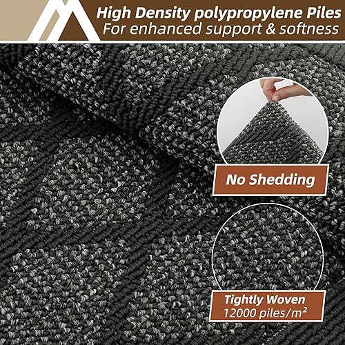 Miniatura 5 de COSY HOMEER Alfombra de cocina antideslizante, lavable, 20 x 48 pulgadas, tapete absorbente de cocina para piso, alfombras de pasillo para suelo de