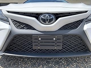 Front Bumper License Plate Bracket for Toyota Camry Camry Hybrid 2018-2024, Plate Holder Set w Unique Screw Bolts & Wrench Kit, License Tag Mounting Kit, Quality Plate Holders, Car Accessories