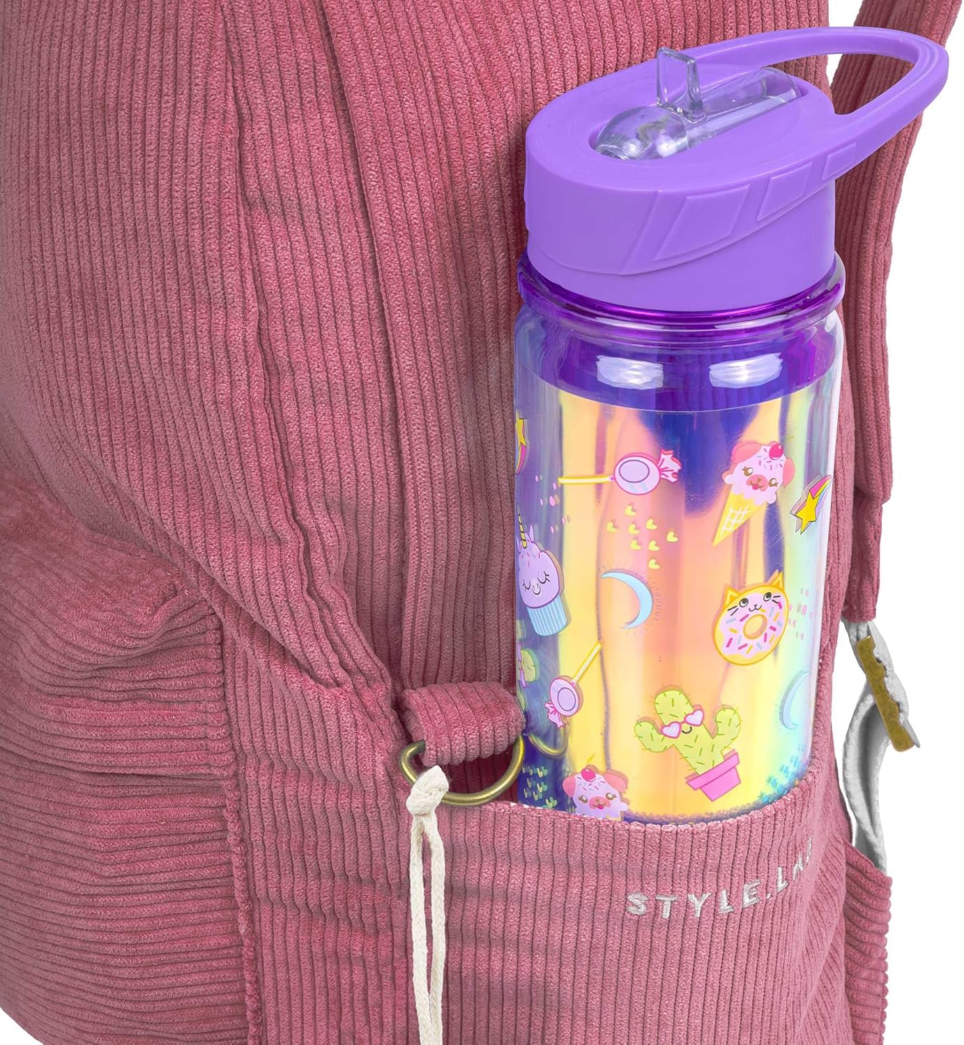 Fashion Angels Style.Lab Backpack for Kids, Corduroy Travel Bookbag with Cute & Stylish Design, Ideal for Girls & Boys in School