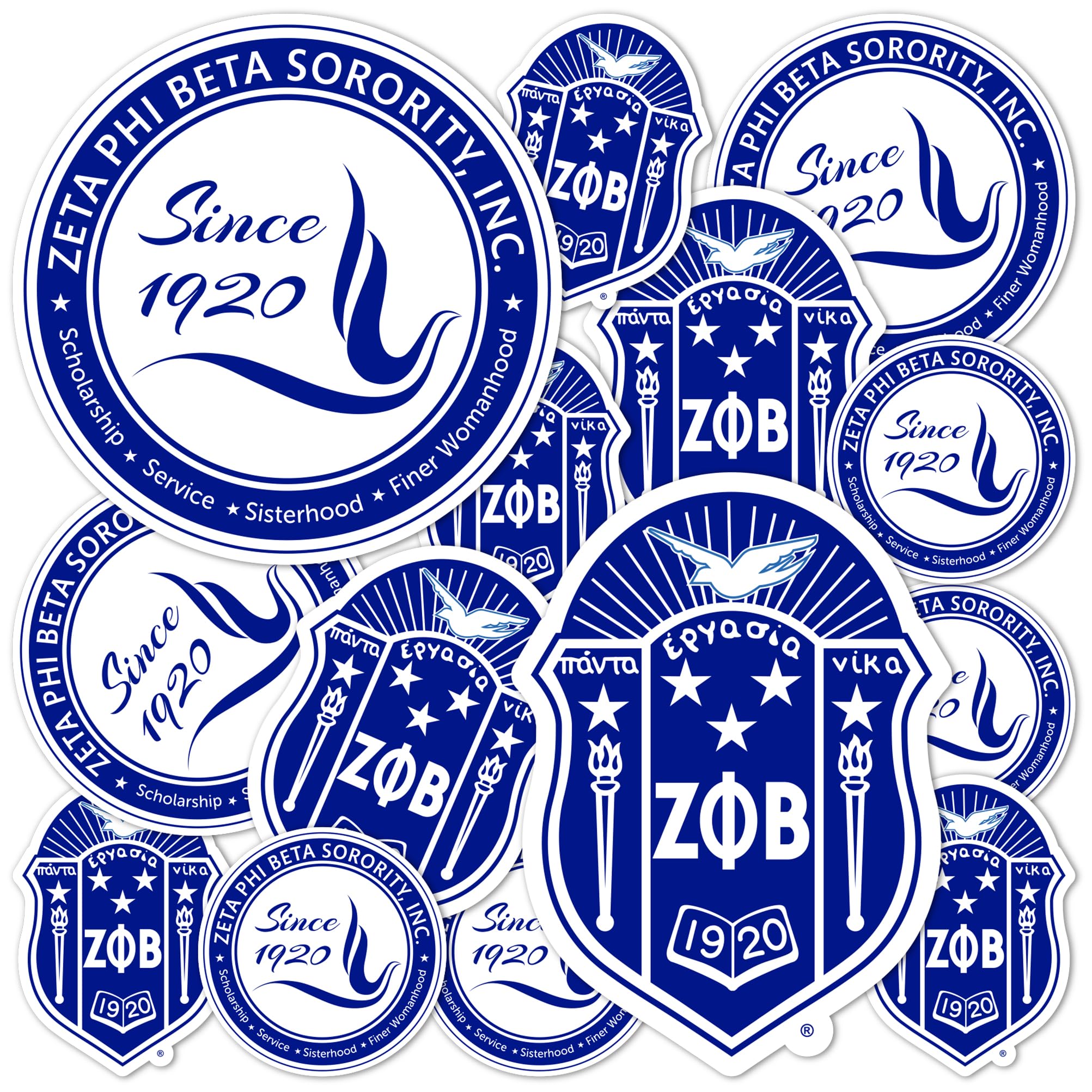 Autocollants Zeta Phi Beta pour ordinateur et voiture planche T1-2