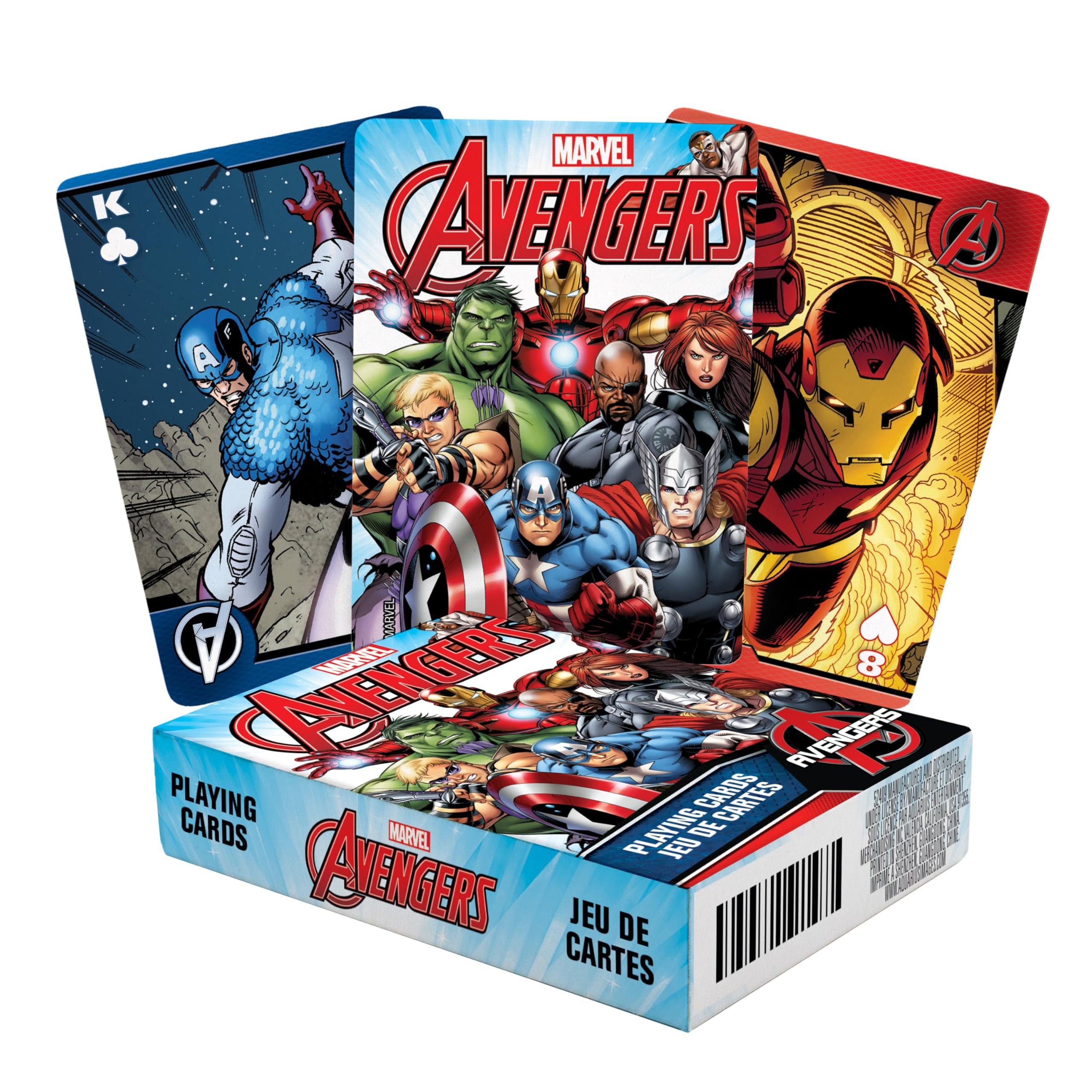 AQUARIUS Marvel Avengers Playing Cards - Avengers Themed Deck of Cards for Your Favorite Card Games - Officially Licensed Marvel Comics Merchandise & Collectibles
