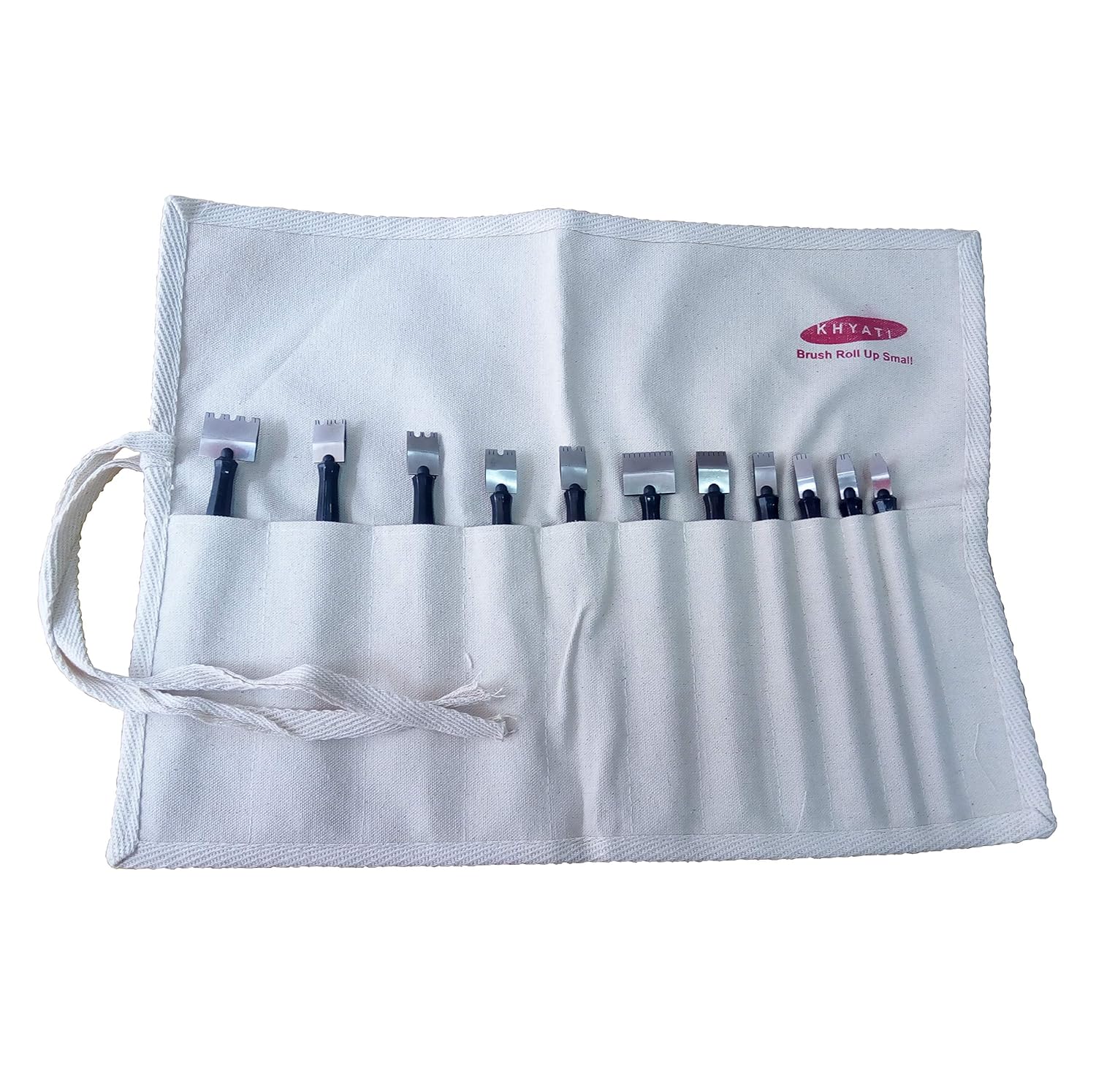 Buy Khyati Canvas brush storage brush roll up small + steel brush
