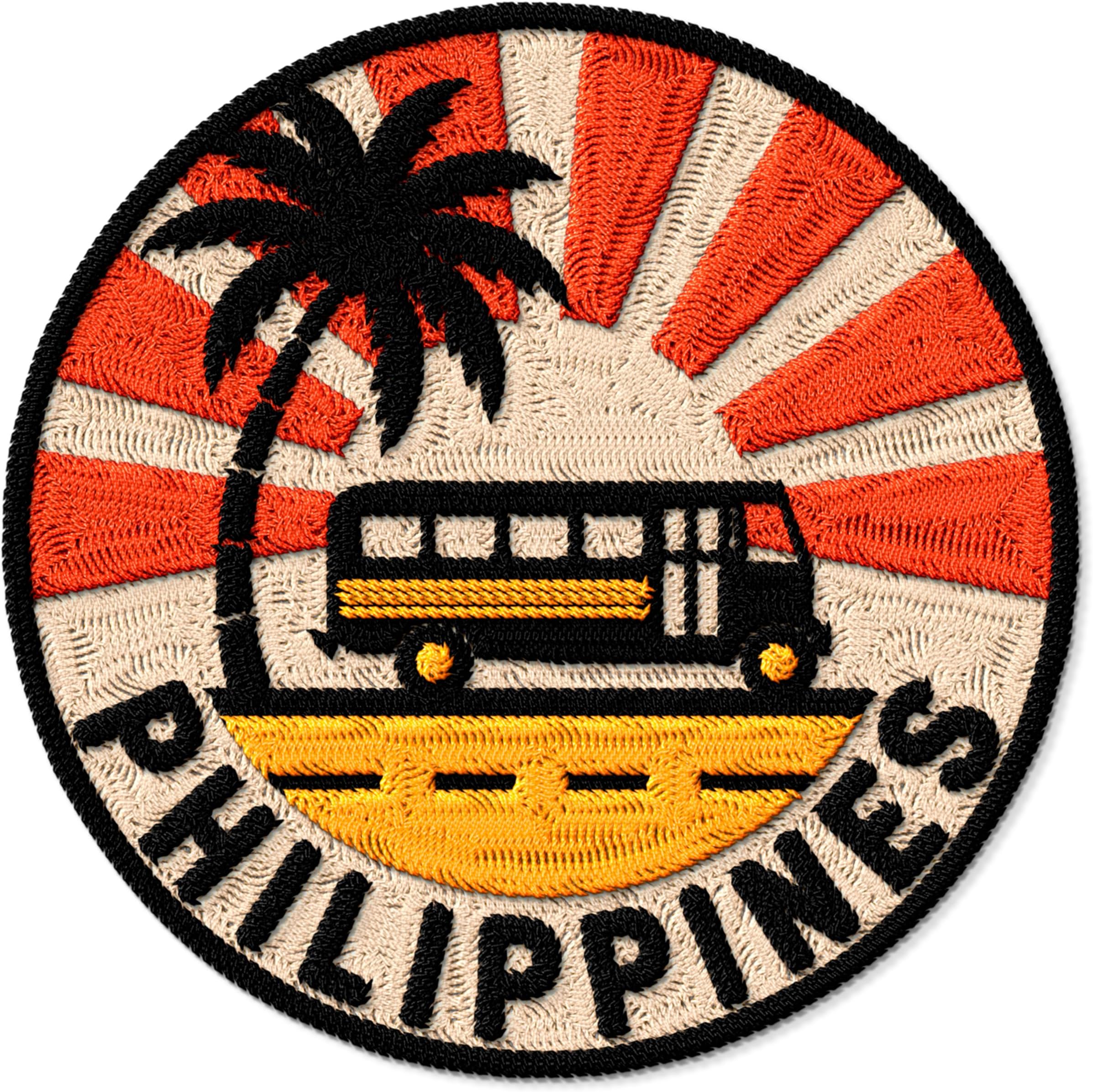 Philippines Patch for Clothes – Embroidered Iron on Patch for Backpack Jacket - Fabric Sports Patches for Clothes Souvenirs & Gifts ID45095