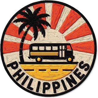 Philippines Patch for Clothes – Embroidered Iron on Patch for Backpack Jacket - Fabric Sports Patches for Clothes Souvenirs & Gifts ID45095