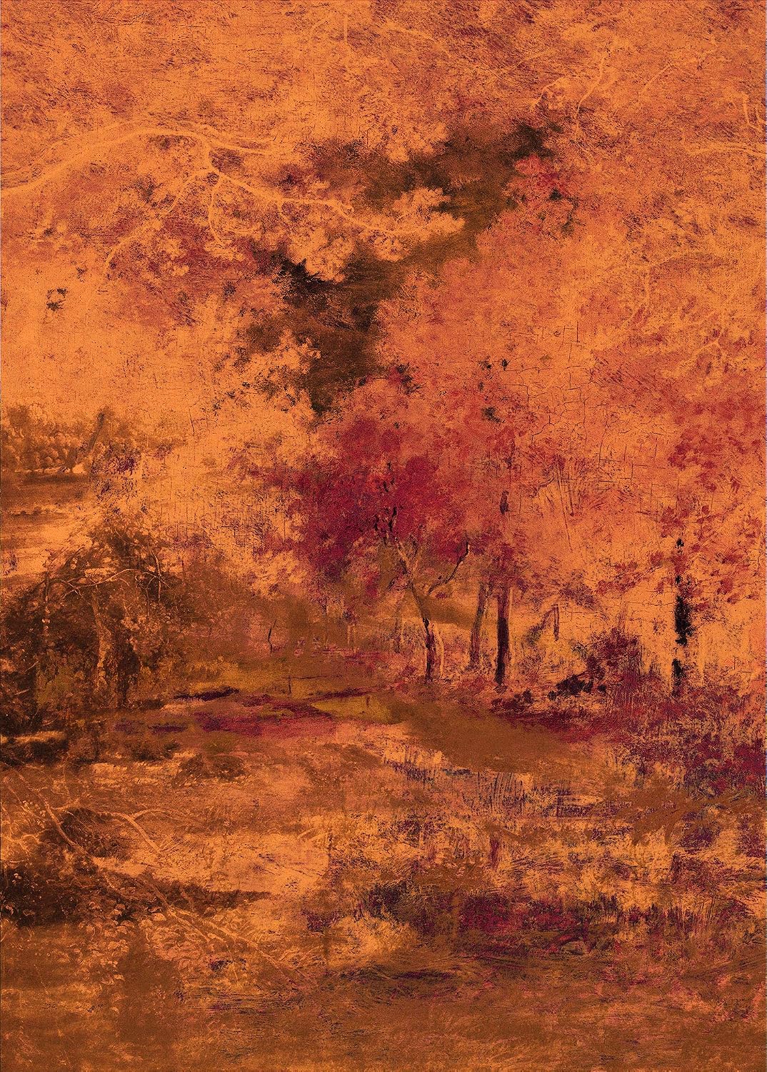 Komar Autumna Non-Woven Photo Wallpaper Living Room Bedroom Autumn Forest Painting Size: 200 x 280 cm (W x H) 4 Panels Width 50 cm