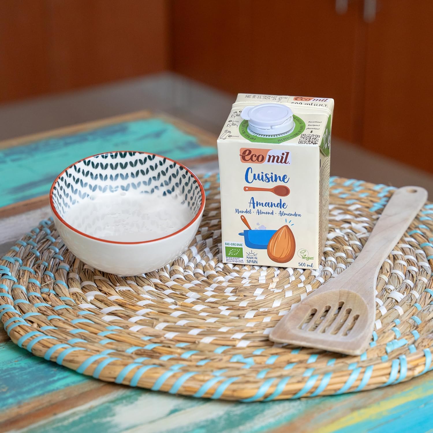Ecomil Cusine Almond Bio 500 ml. Crema de almendra bio para cocinar. Sin gluten, sin lactosa, sin soja, sin huevo y sin proteína láctea. - Imagen 5