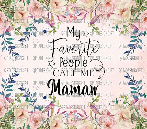 Miniatura 2 de My Favorite People Call Me Mamaw - Vaso delgado de 20 onzas para sublimación, bonito regalo para el día de la madre, taza de viaje floral de mamaw,