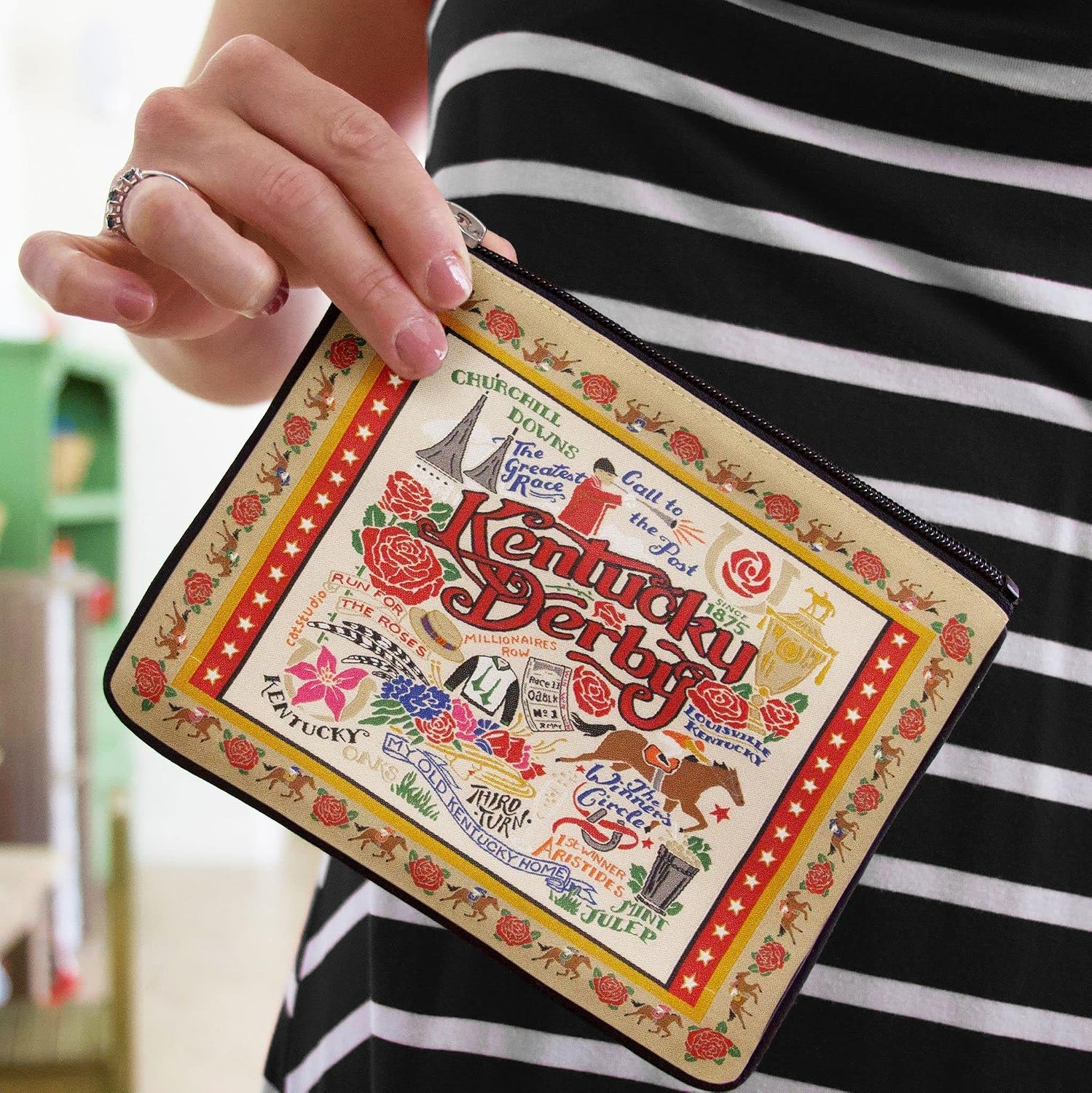 Catstudio Kentucky Derby Zip Pouch | 5" x 7"