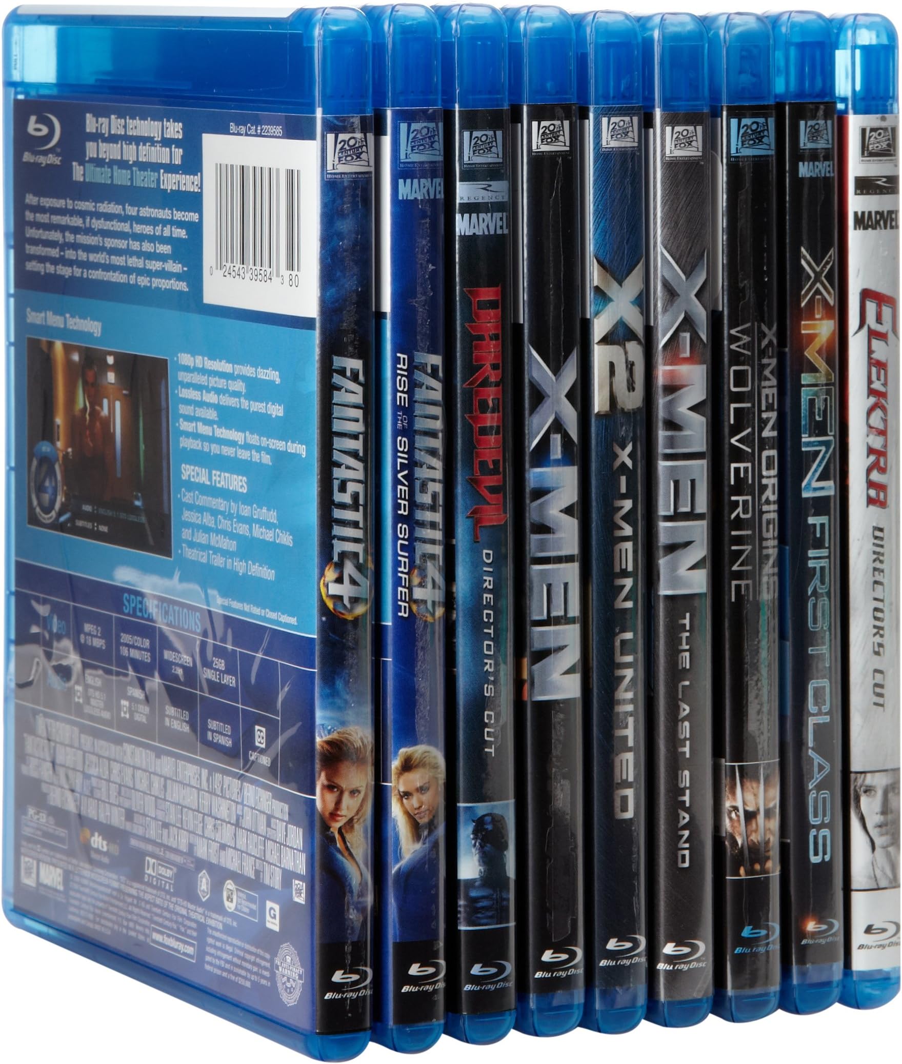Marvel Bundle (X-Men / Daredevil / X2: X-Men United / Elektra / Fantastic 4 / X-Men: The Last Stand / Fantastic 4: Rise of the Silver Surfer / X-Men Origins: Wolverine / X-Men: First Class) [Blu-ray]