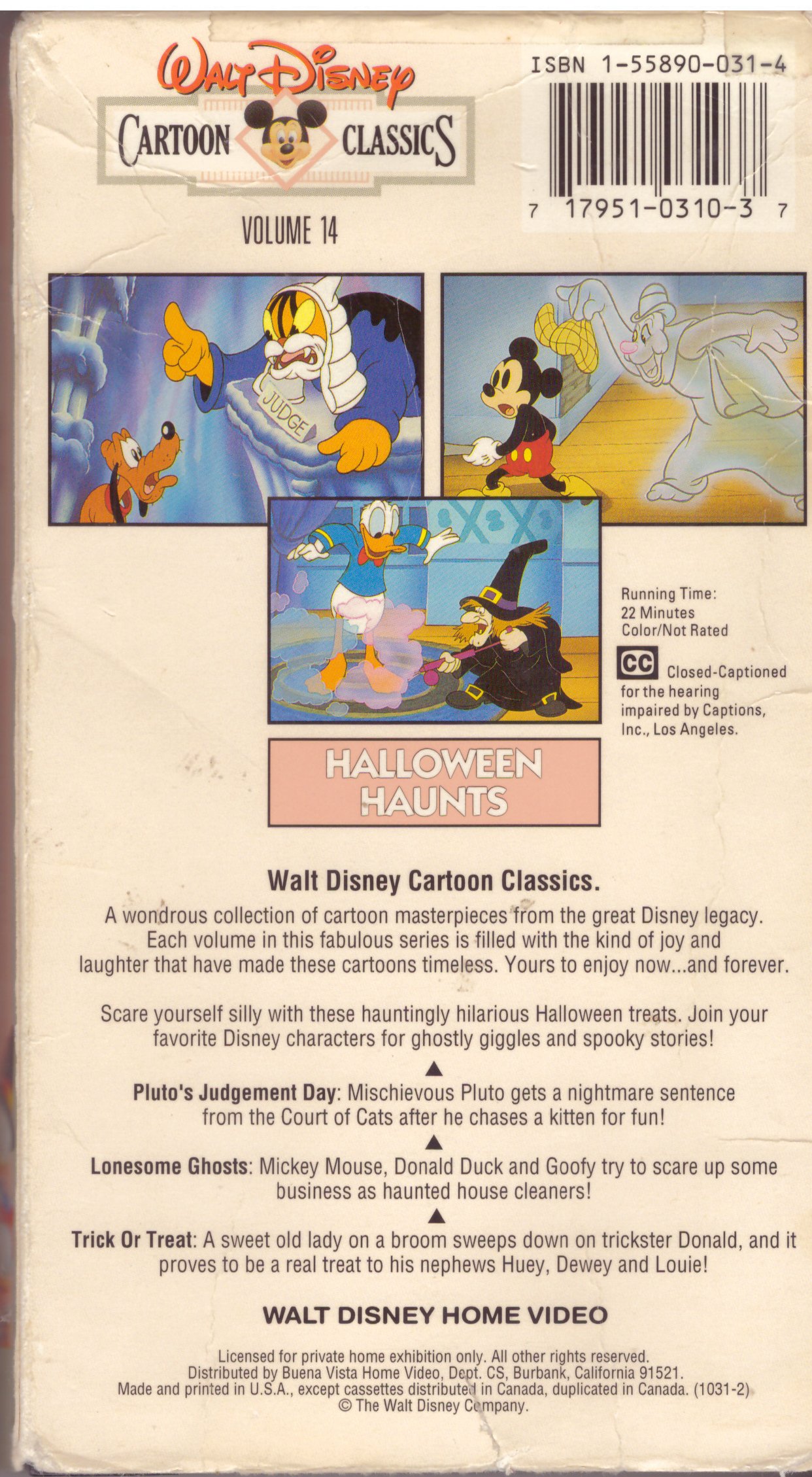 Walt Disney Cartoon Classics: Halloween Haunts VHS: Buy Online in Bahamas at desertcart