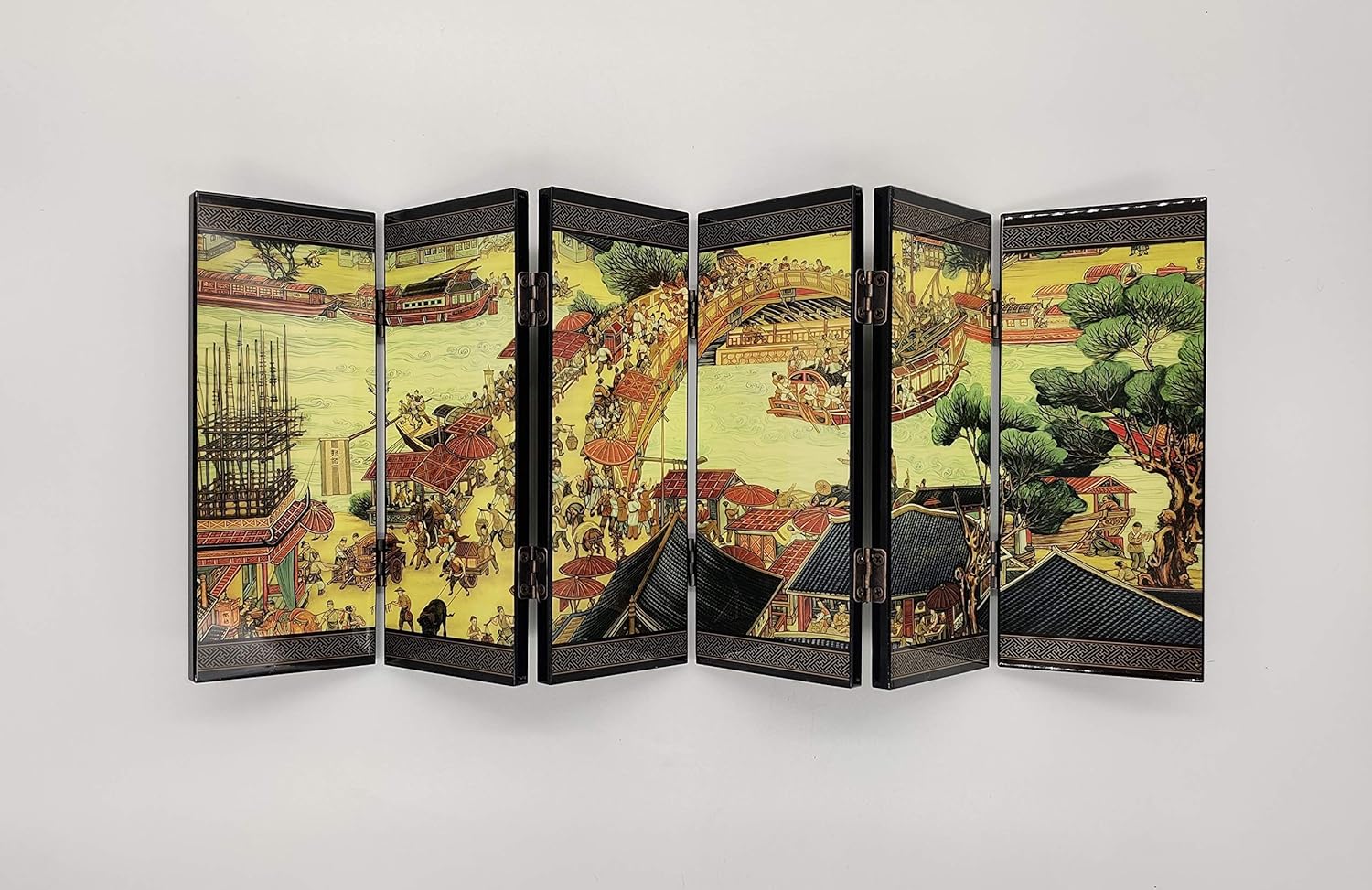 Miniature Painted Screen (Going Up to the River on Qingming Day/清明上河图/Qingming Shang He Tu)