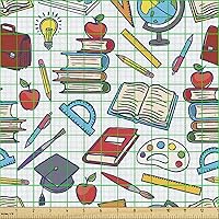 Vista 2 de Ambesonne - Tela multicolor con estampado digital por yarda