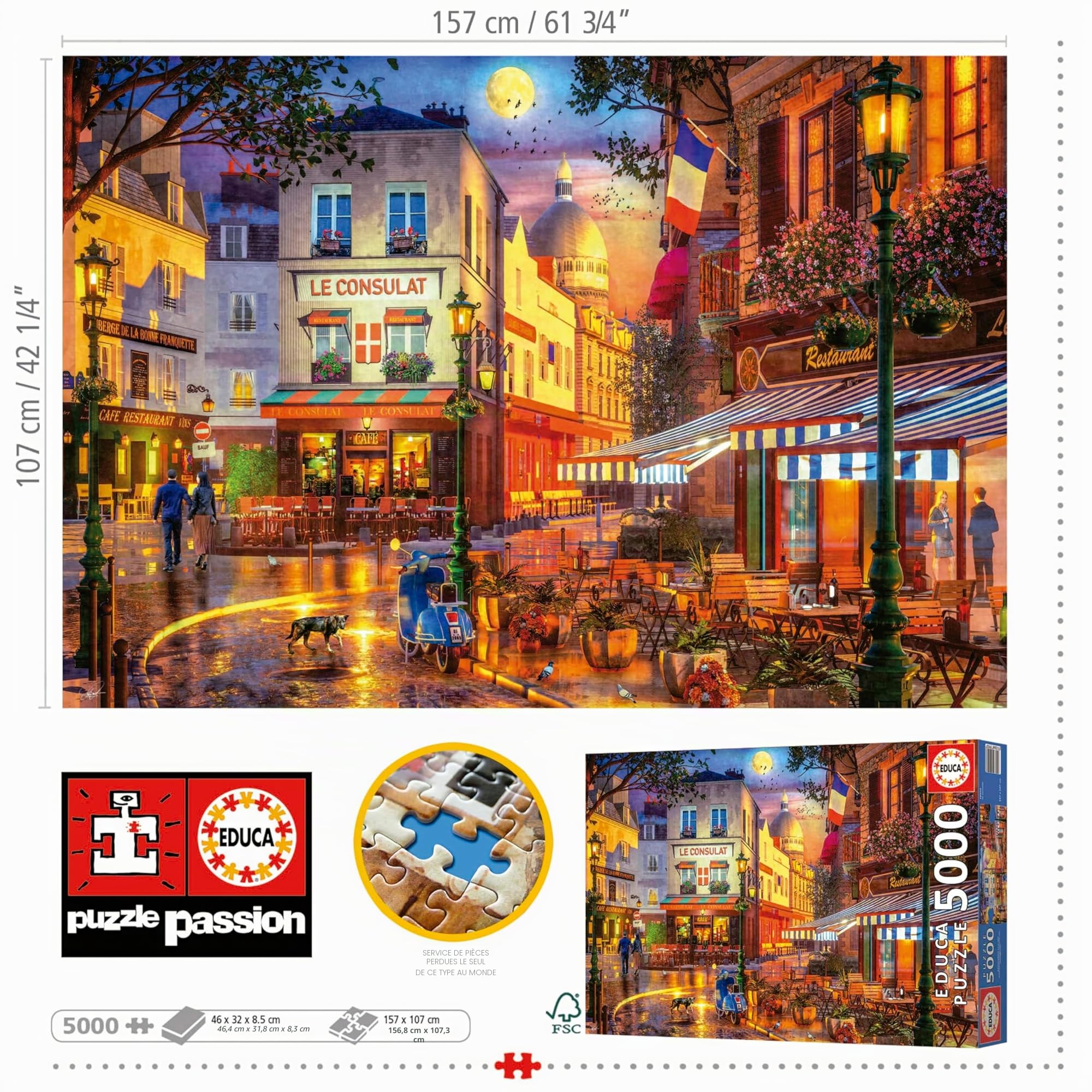 Educa - Puzzle de 5000 pièces pour Adultes | Le Consulat. Mesure: 157 x 107 cm. Comprend Un Service de pièce Perdu jusqu'à Stock | À partir de 14 Ans (19950)