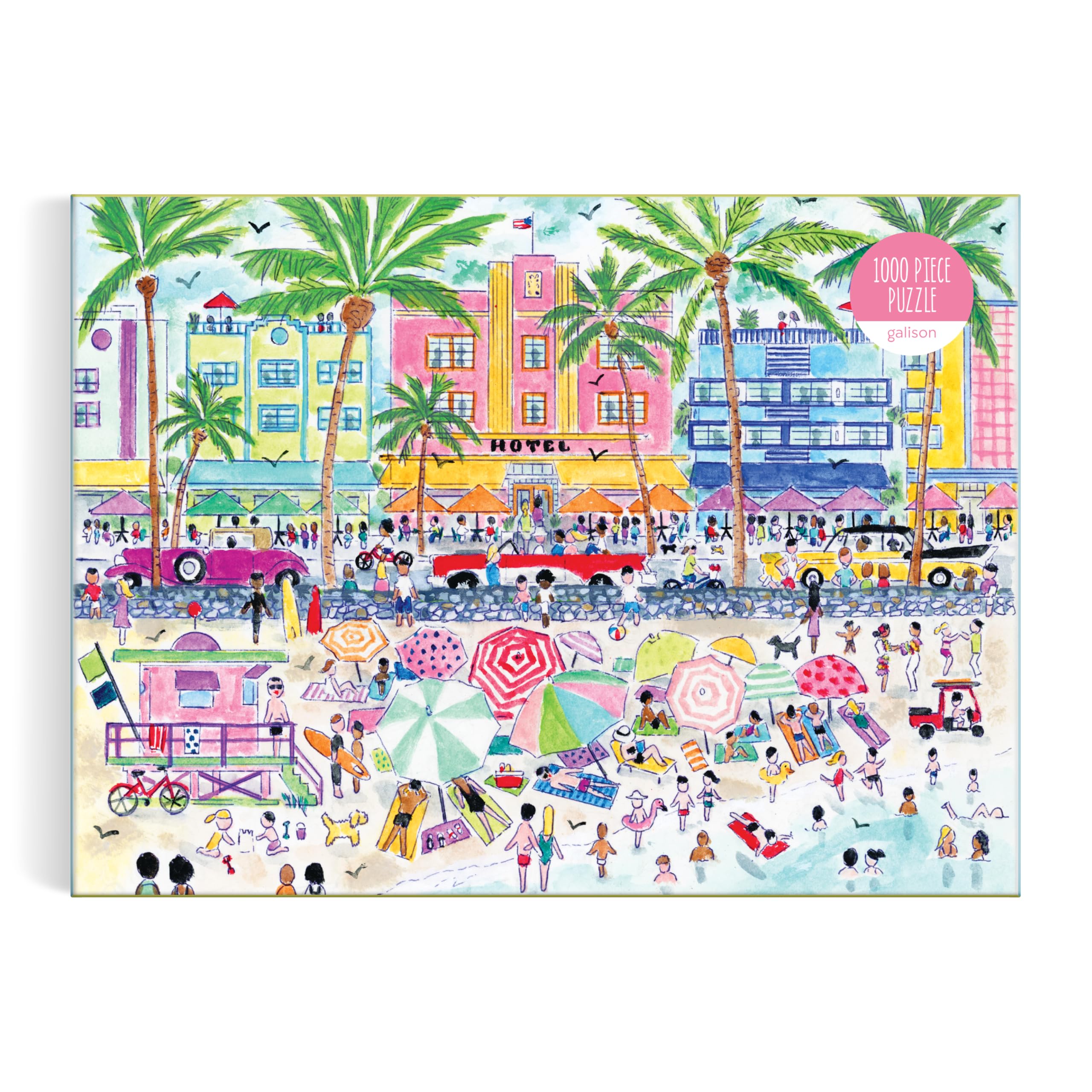 Galison South Beach Miami – 1000 Piece Michael Storrings Jigsaw