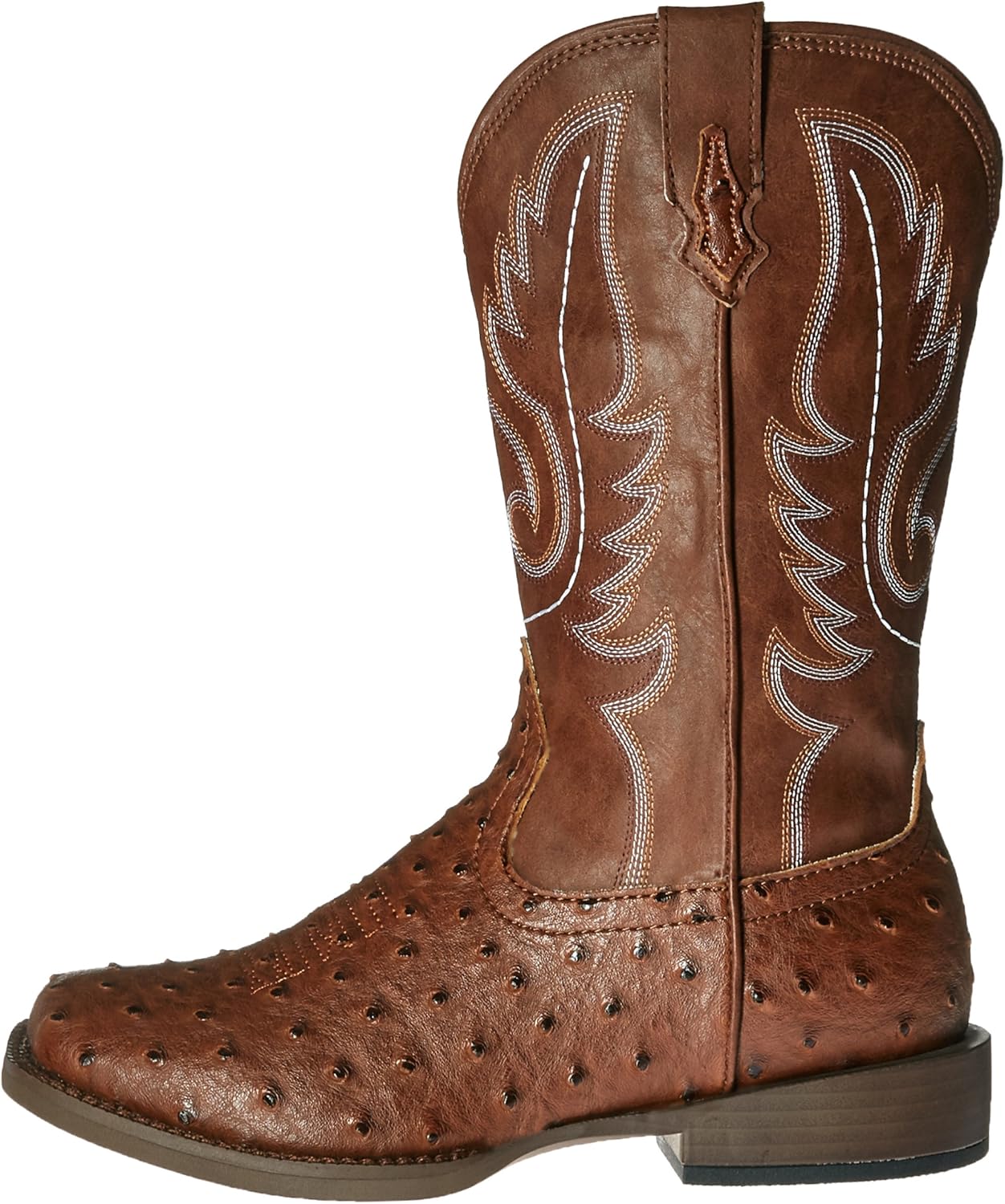  | Roper Square Toe Faux Ostrich Western Boot | Ankle & Bootie