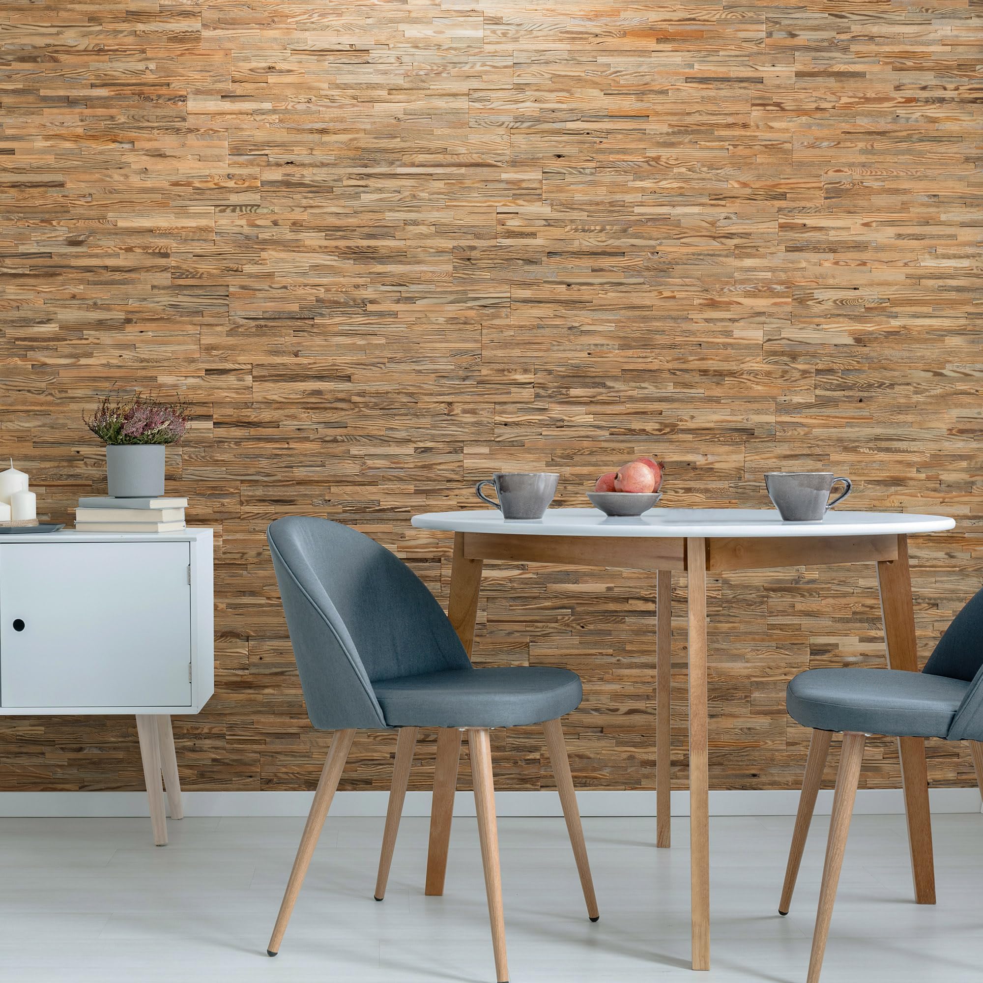 Reclaimed Wood Wall Decorative Panel Wooden Wall Decor Tiles, Wall