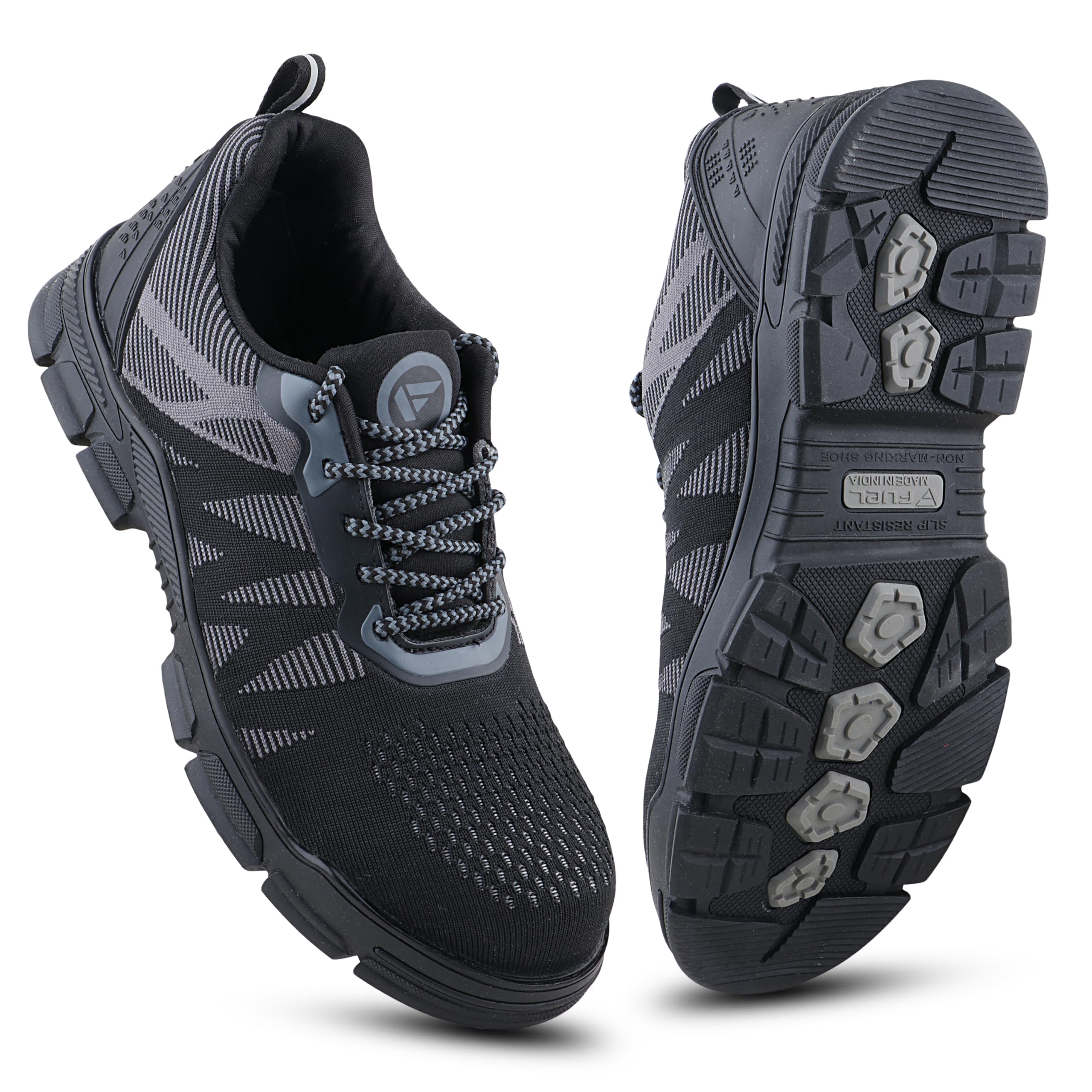 Reevon-02 Lightweight Industrial Safety Shoes with Knitted Fabric Upper, Kevlar Insole & Non-Metallic Toe Cap in 200J