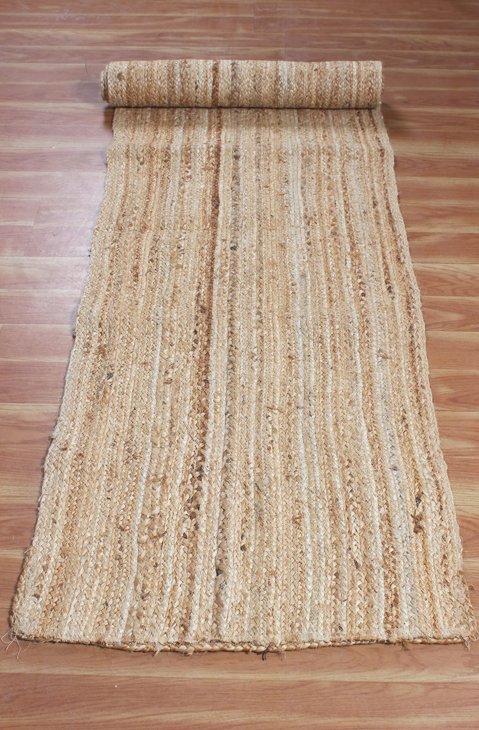 Runner Kilim in iuta naturale 2 x 14 cm tappeto in tessuto piatto intrecciato a mano spesso 0,7 cm per interni ed esterni, perfetto per corridoio, scale, corridoio
