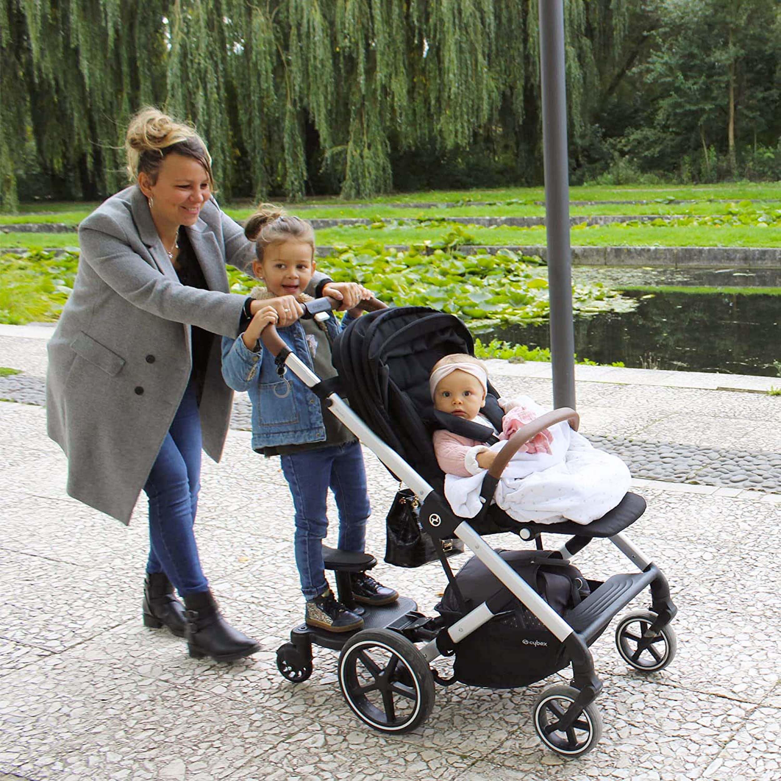 HELLO HIPPO® Pedana universale per passeggino passeggino con sedile - Accessorio per passeggino - Adattatore per passeggino doppio Tavola per buggy Pratica e compatta -