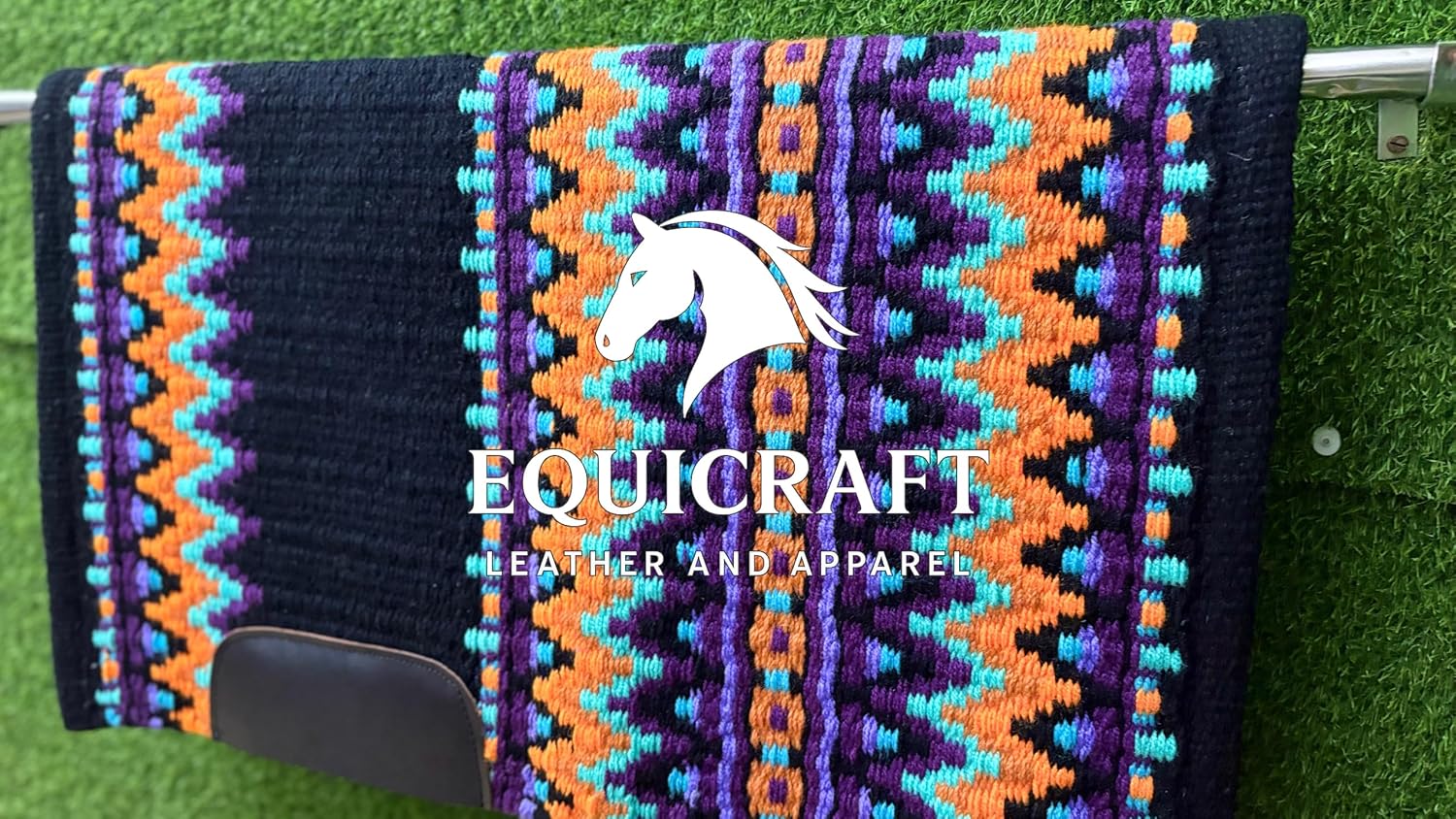 Handmade Western Show Saddle Blanket | Genuine New Zealand Wool Pad | Custom Equestrian Gear AM-13