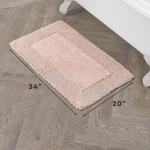 Miniatura 2 de Laura Ashley Ruffle tapete para baño de algodón de 17 x 24 pulgadas