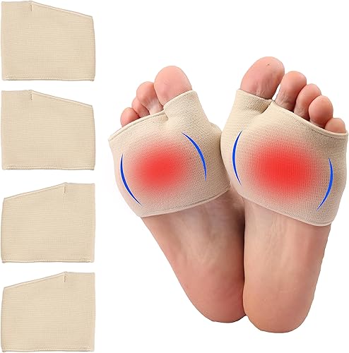 Funda metatarsiana con almohadillas de gel, Negro -