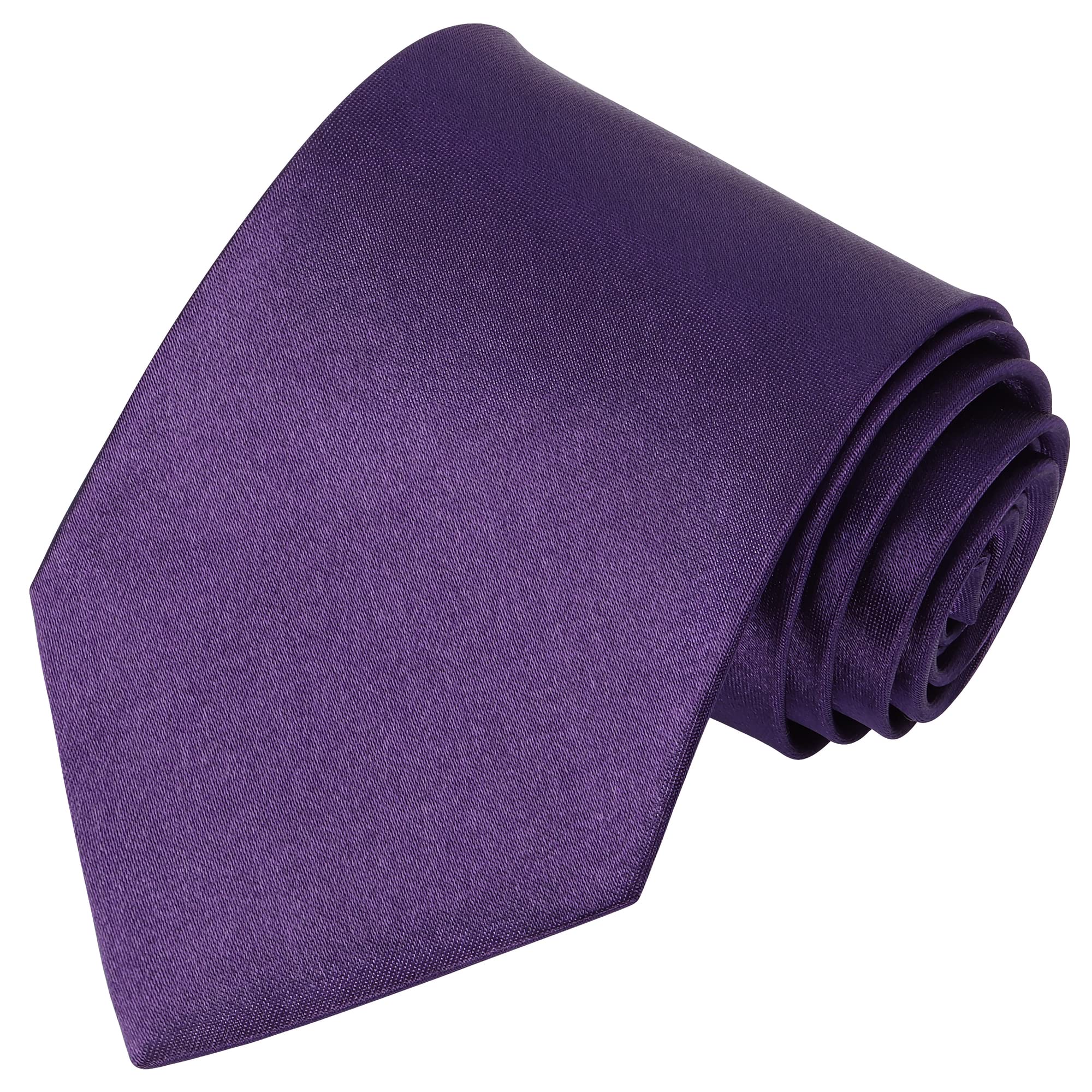 Beaface Men's Purple Ties Solid Color Neck Tie For Wedding Business Formal Neckties 3.15" (Purple)