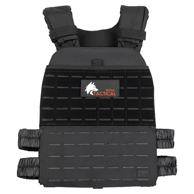Wolf Tactical Adjustable Weighted Vest for Men Women - Rucking Workout Running Walking CrossFit Weight Vest for Strength