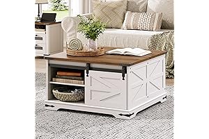 HOOBRO Farmhouse Coffee Table: A Rustic Charm for Your Living Room