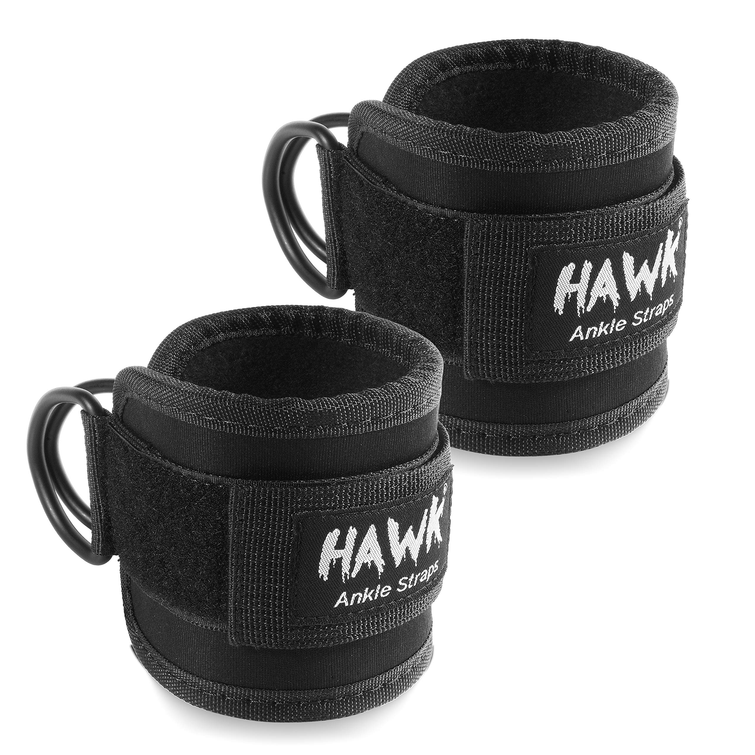 Ankle Straps for Cable Machines Padded Ankle Cuffs (Pair) - for Legs, Glutes, Abs and Hip Workouts Fits Women & Men - Fully Adjustable & Breathable Ankle Strap Set