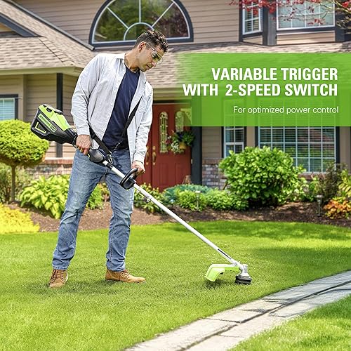 Miniatura 4 de Greenworks Cortadora de cuerdas sin escobillas de 80 V y 16 pulgadas (compatible con el accesorio) (Gen 2), batería y cargador no incluidos